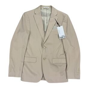 Bar III Mens Slim Fit Cotton Stretch Solid Suit Jacket Tan 36R